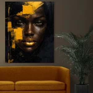 PAINTED BLACK LADY PORTRAIT